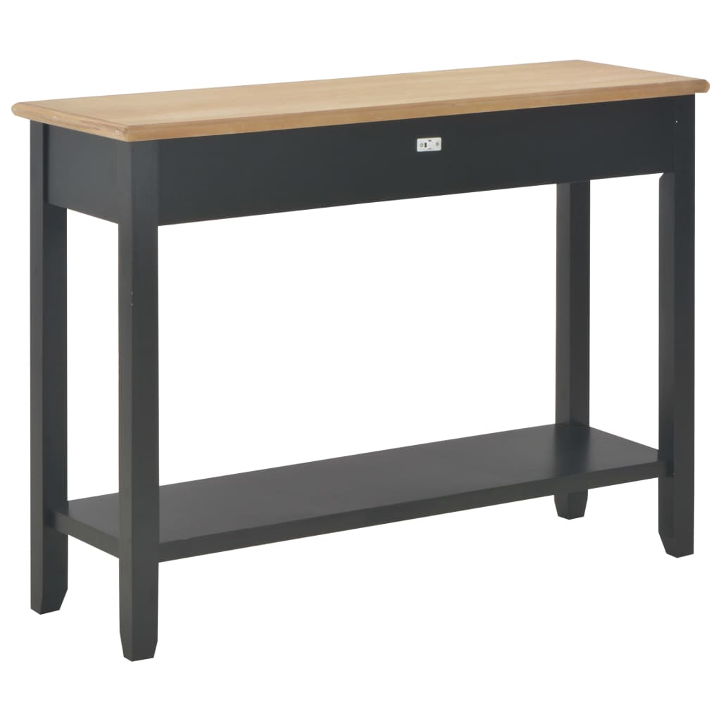 Tavolo Consolle Nero 110x35x80 cm in Legno