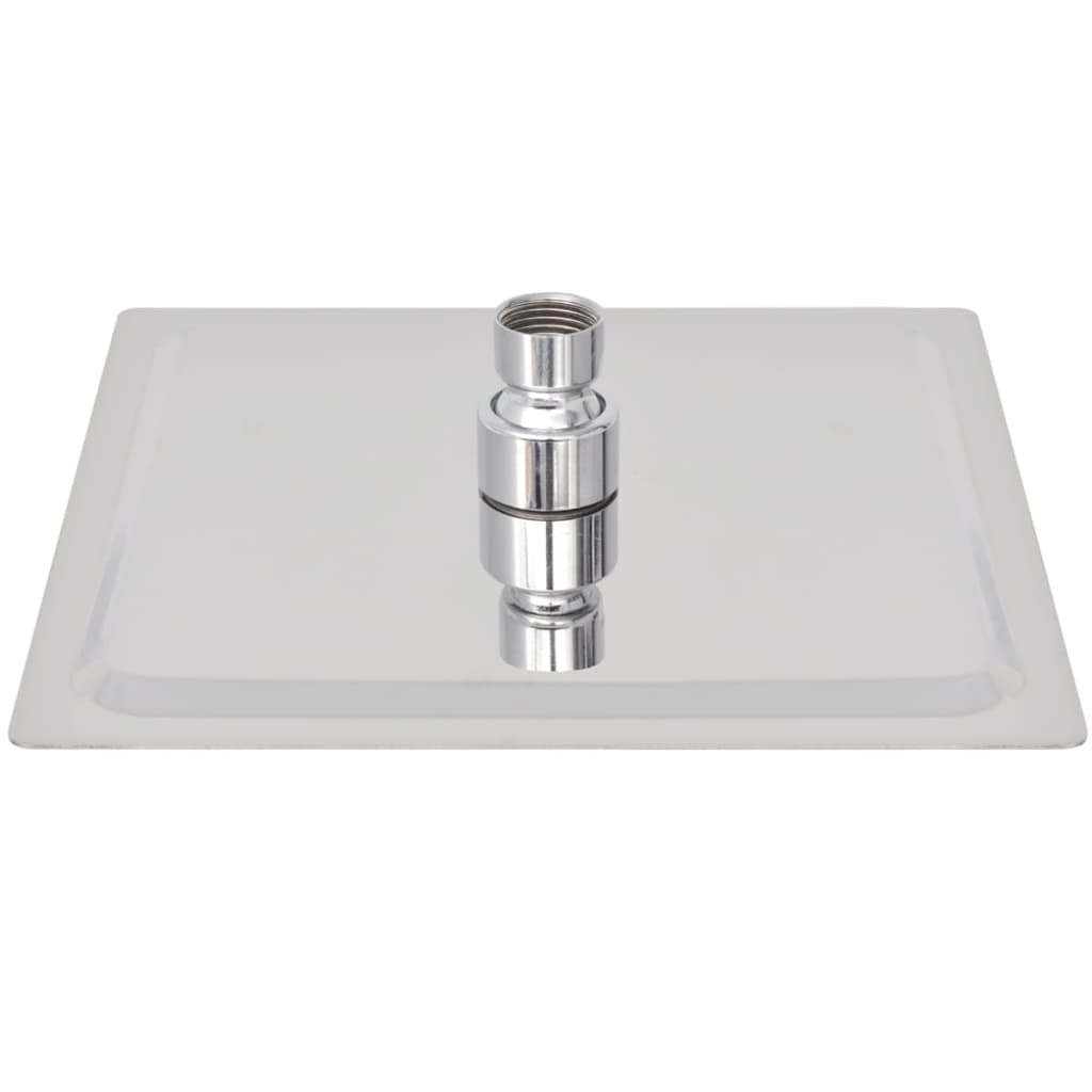Soffione per Doccia a Pioggia 2 pz Acciaio Inossidabile 20x20cm