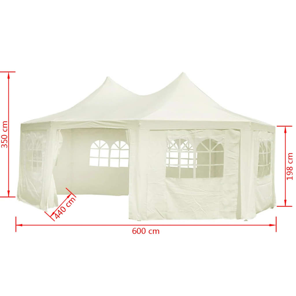Tendone da Festa Ottagonale Crema 6 x 4,4 x 3,5 m