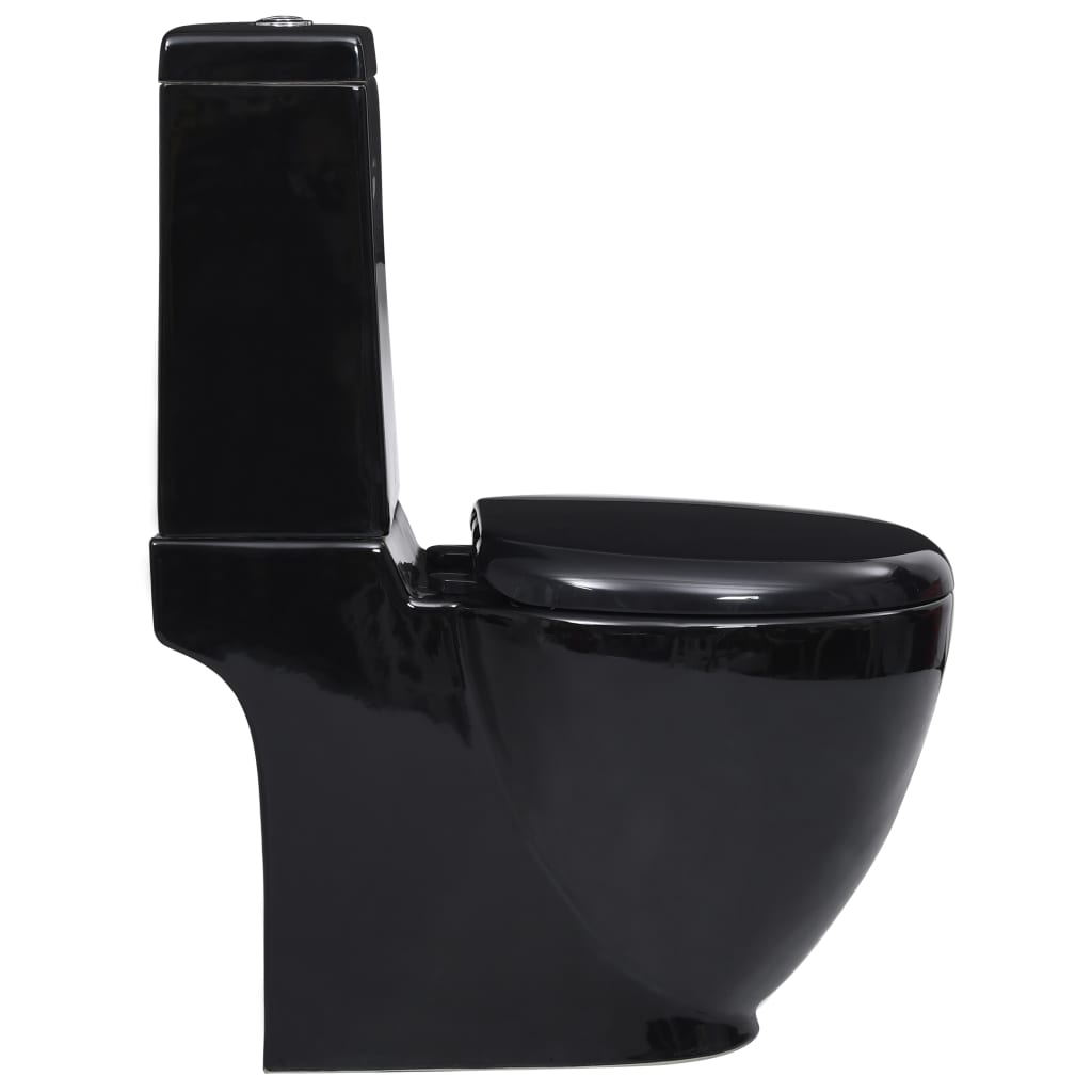 Vaso WC in Ceramica con Scarico Dietro Nero