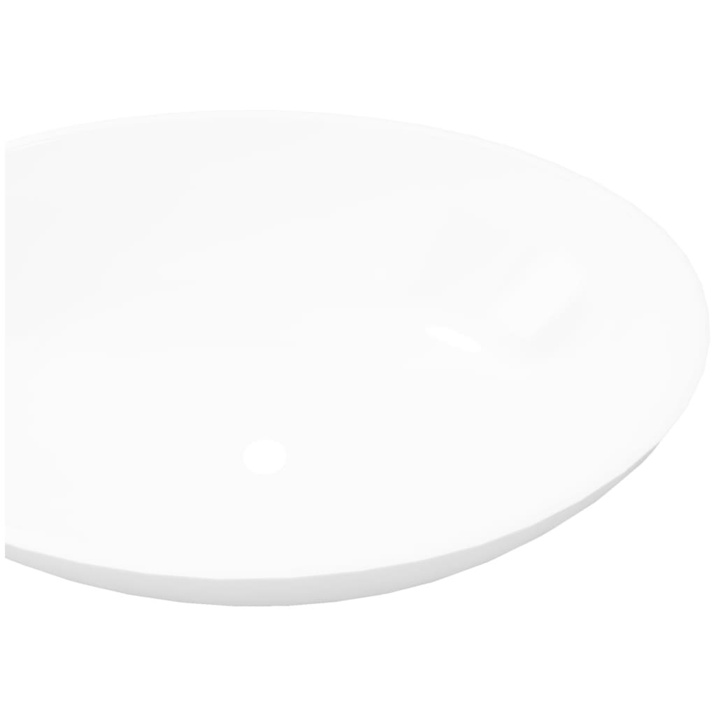 Lavello in Ceramica di Lusso Bianco Ovale 40 x 33 cm