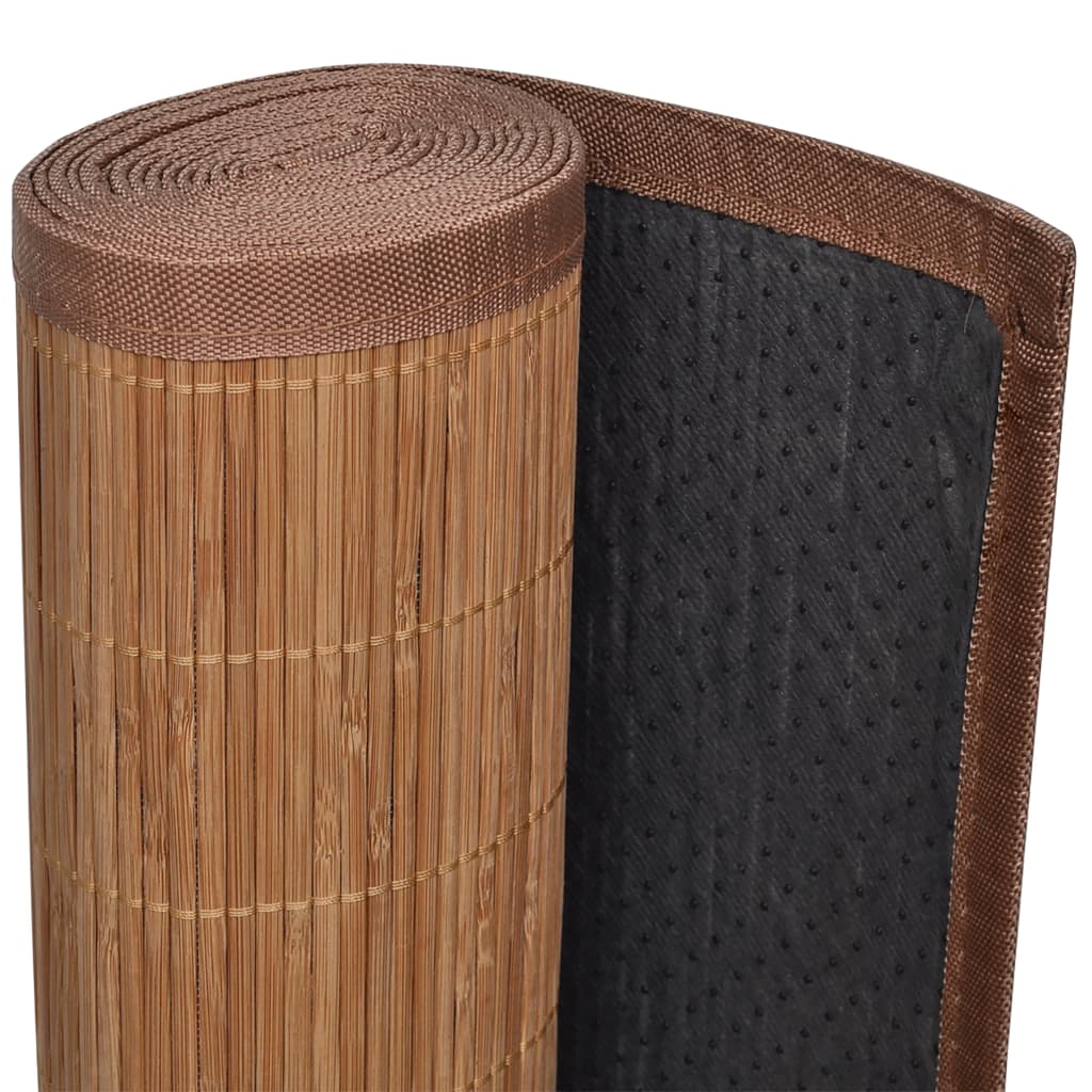 Tappeto Rettangolare in Bambù Marrone 80 x 300 cm
