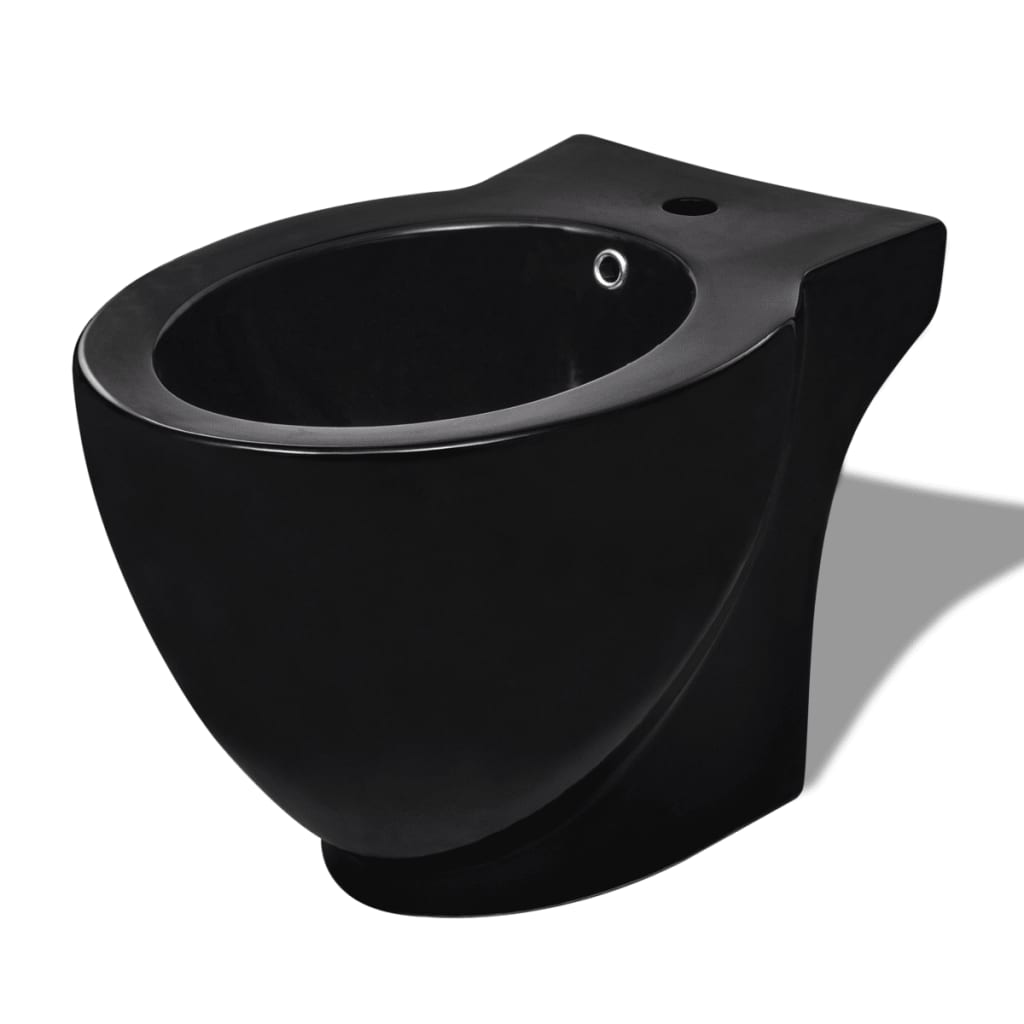 Set Toilette e Bidè in Ceramica Nero