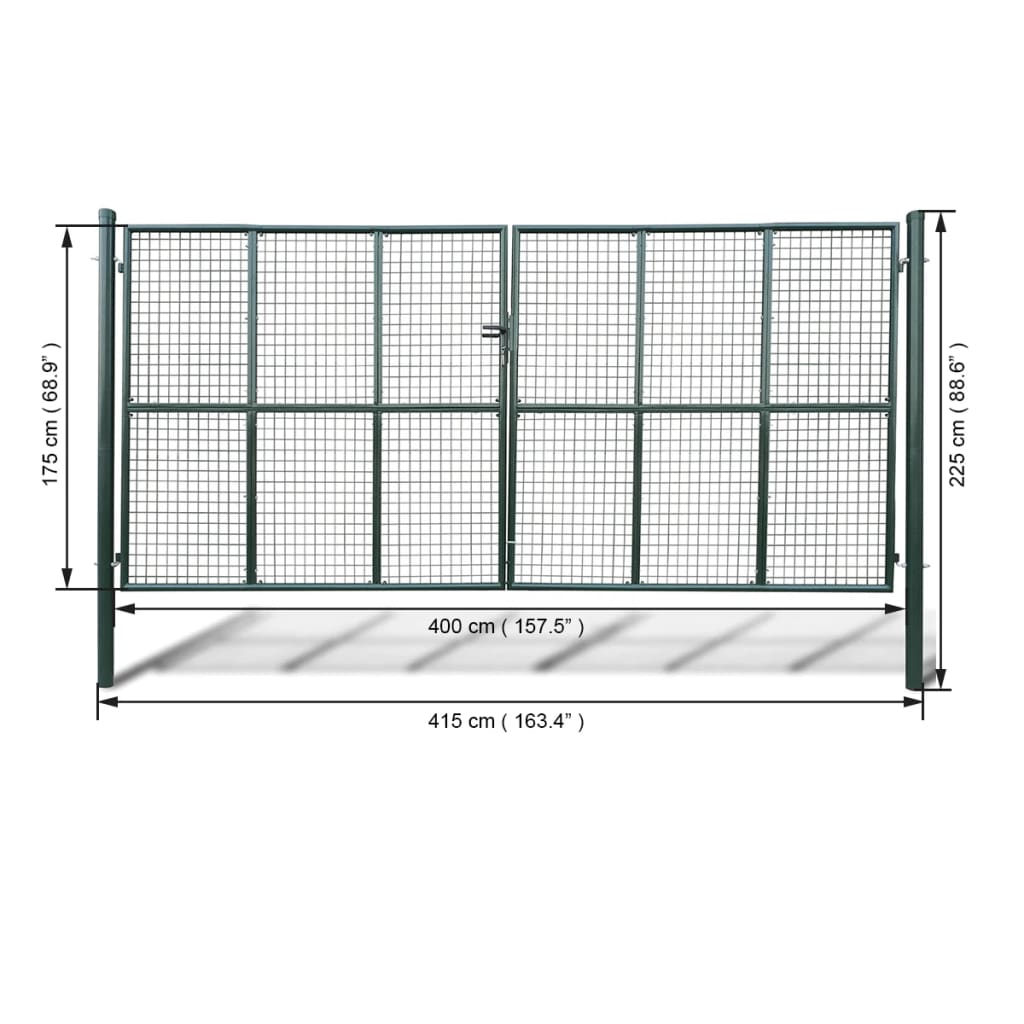 Cancello in Rete per Giardino 415 x 225 cm / 400 x 175 cm
