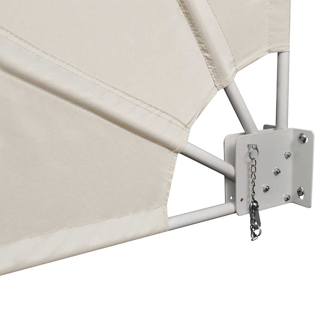 Tenda Laterale per Balcone Pieghevole Crema 160x240 cm