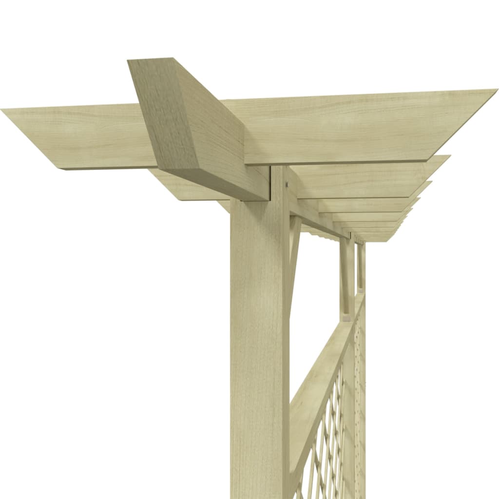 Recinzione di Lattice con Pergolato per Giardino in Legno