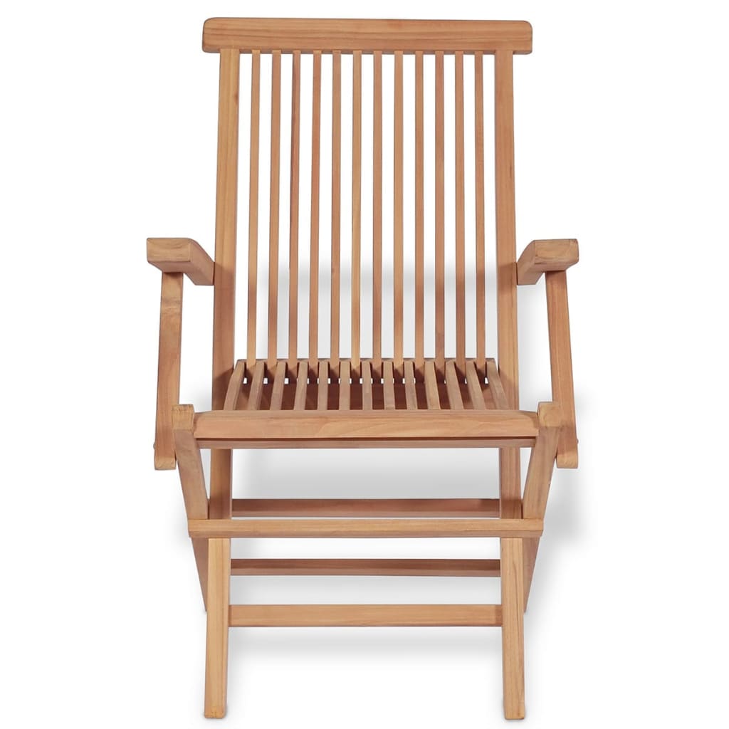 Set da Pranzo da Esterno Pieghevole 5 pz Legno Massello di Teak