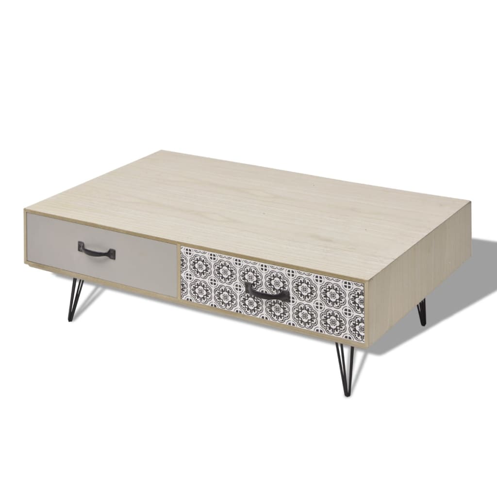 Tavolino da Salotto 100x60x35 cm Beige
