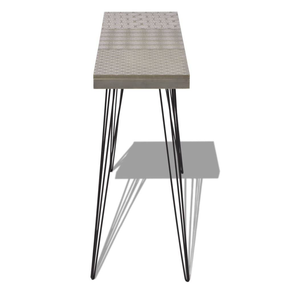 Tavolo Consolle 90x30x71,5 cm Grigio