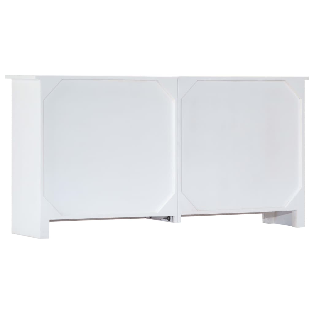 Credenza Artigianale Bianca 140x30x70 cm Legno Massello Acacia