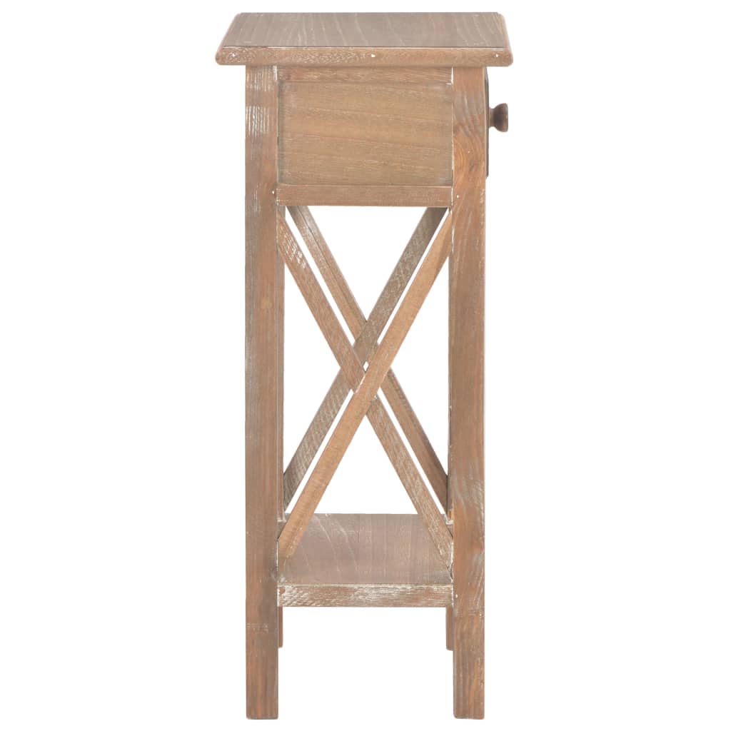 Tavolino Laterale Marrone 27x27x65,5 cm in Legno
