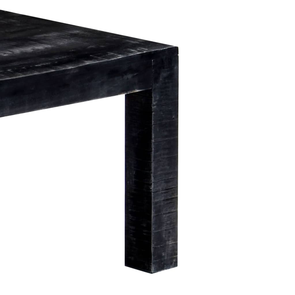 Tavolino da Caffè Nero 110x50x35cm Legno Massello di Mango