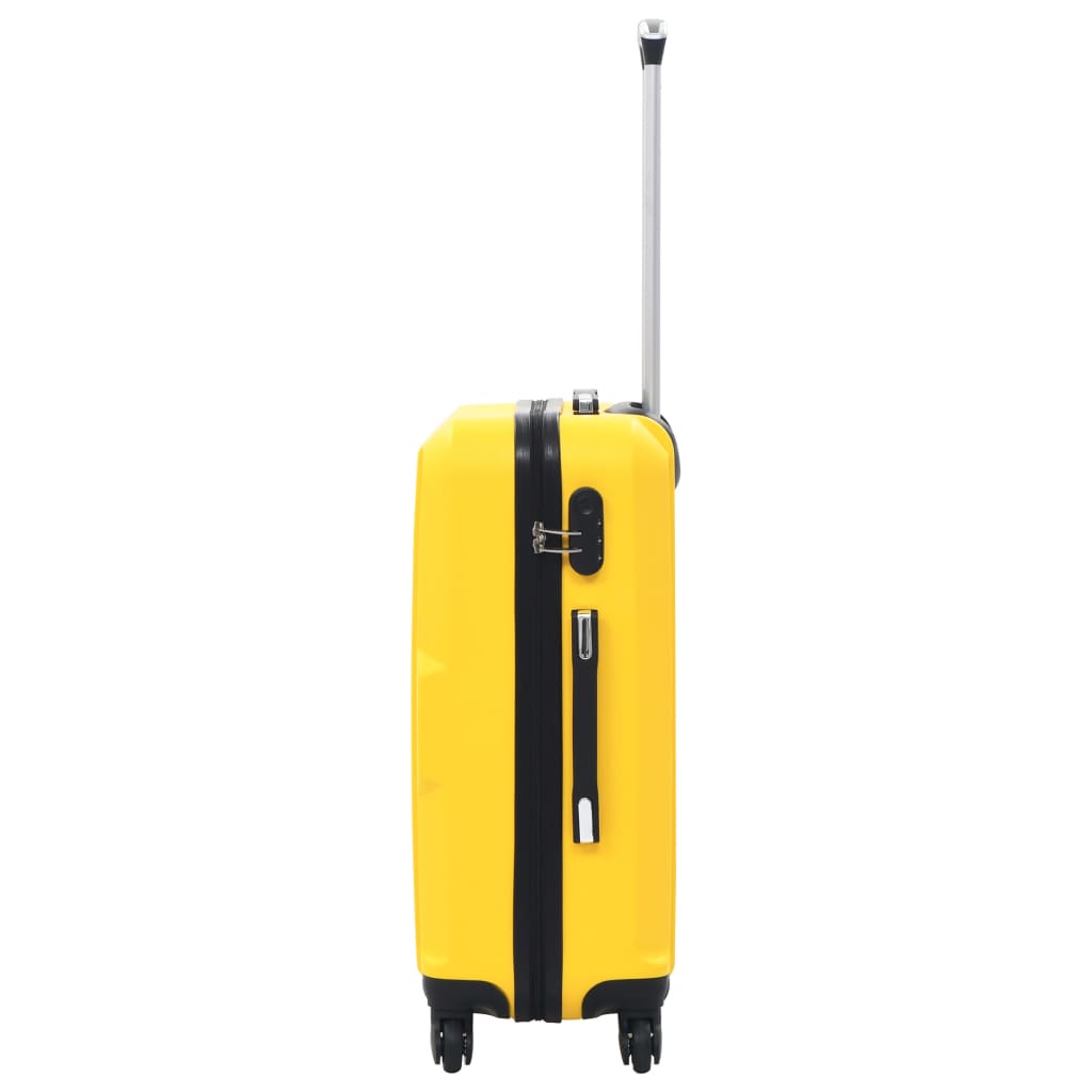 Set Trolley a Custodia Rigida 3 pz Giallo in ABS