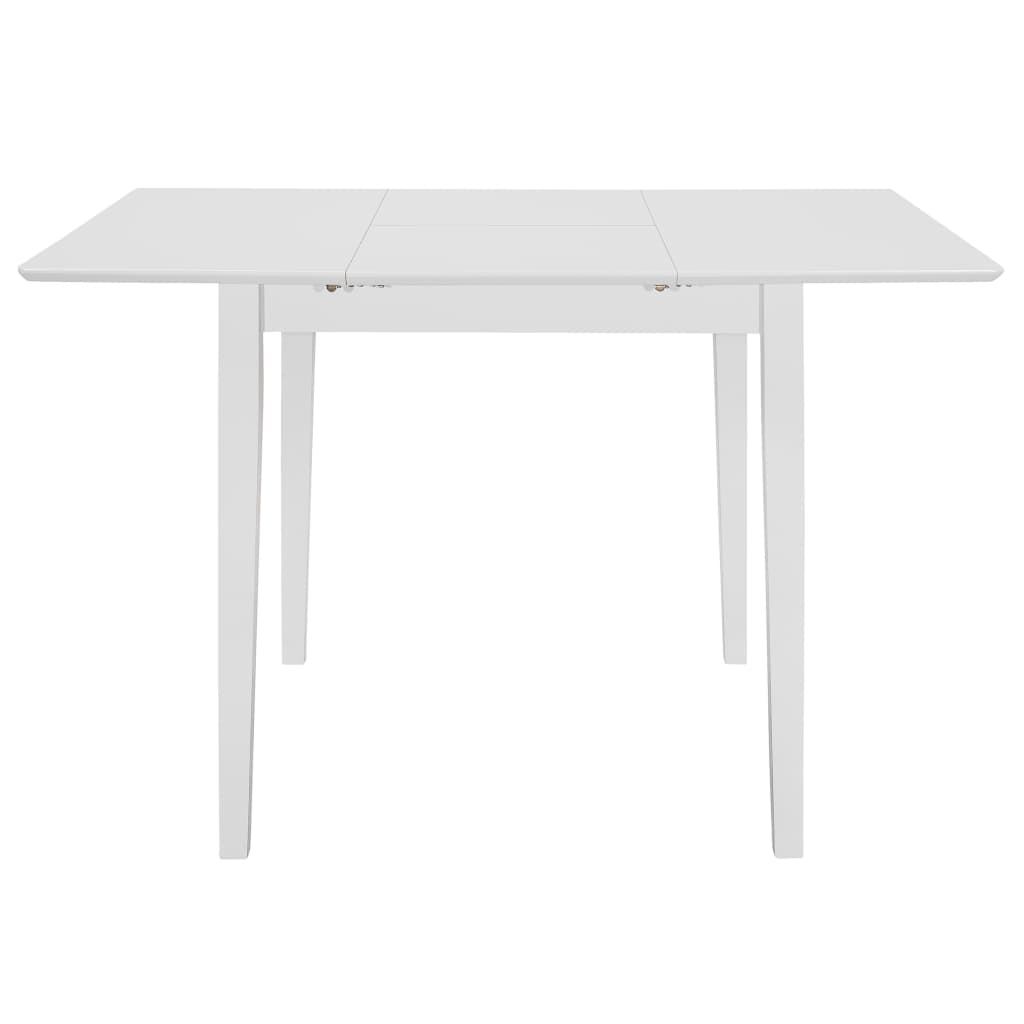 Tavolo da Pranzo Estensibile Bianco (80-120)x80x74 cm in MDF
