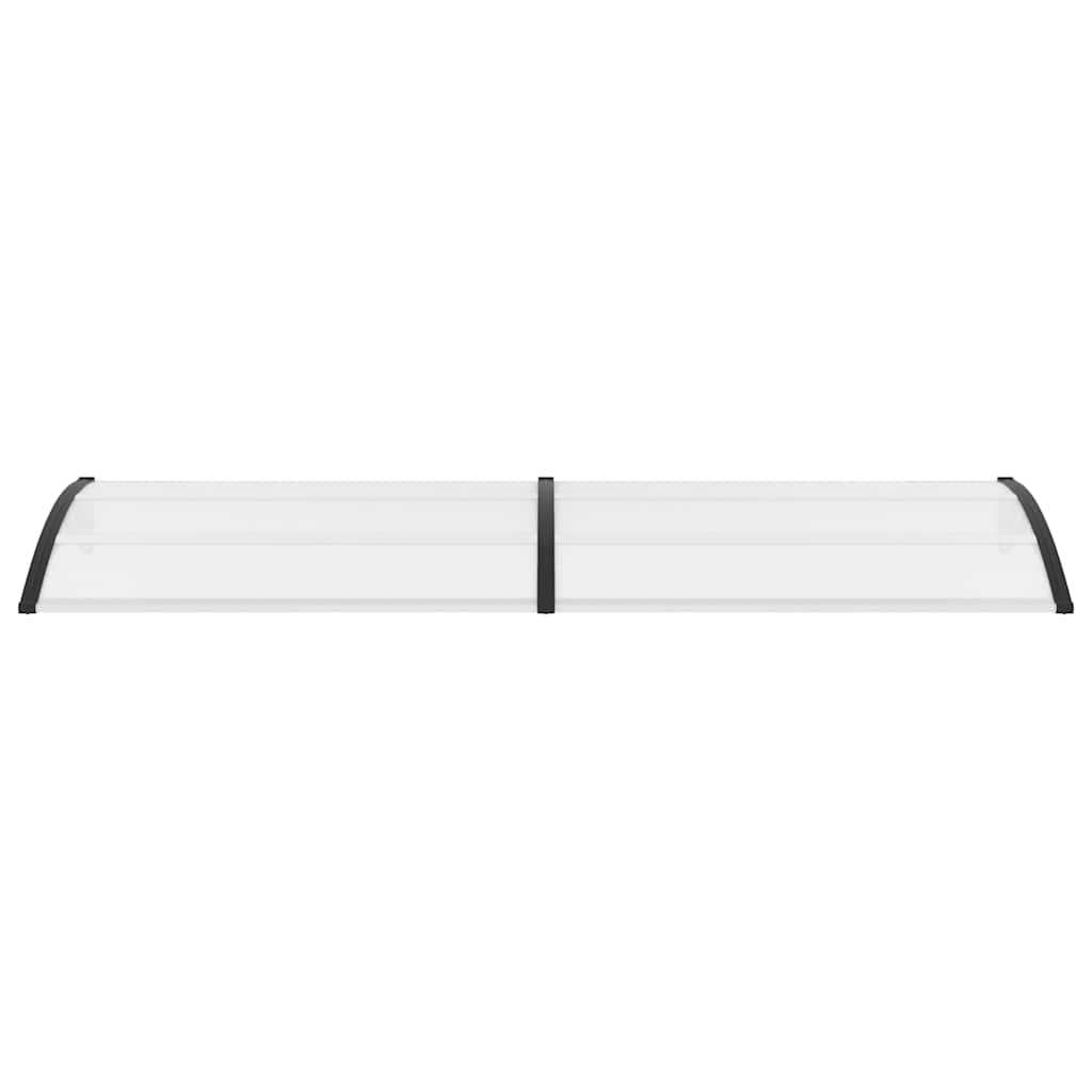 Pensilina per Porta Nera e Trasparente 300x75 cm in PC