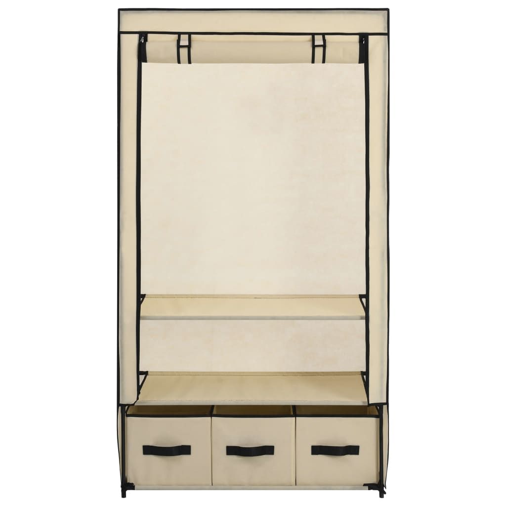 Armadio Crema 87x49x159 cm in Tessuto