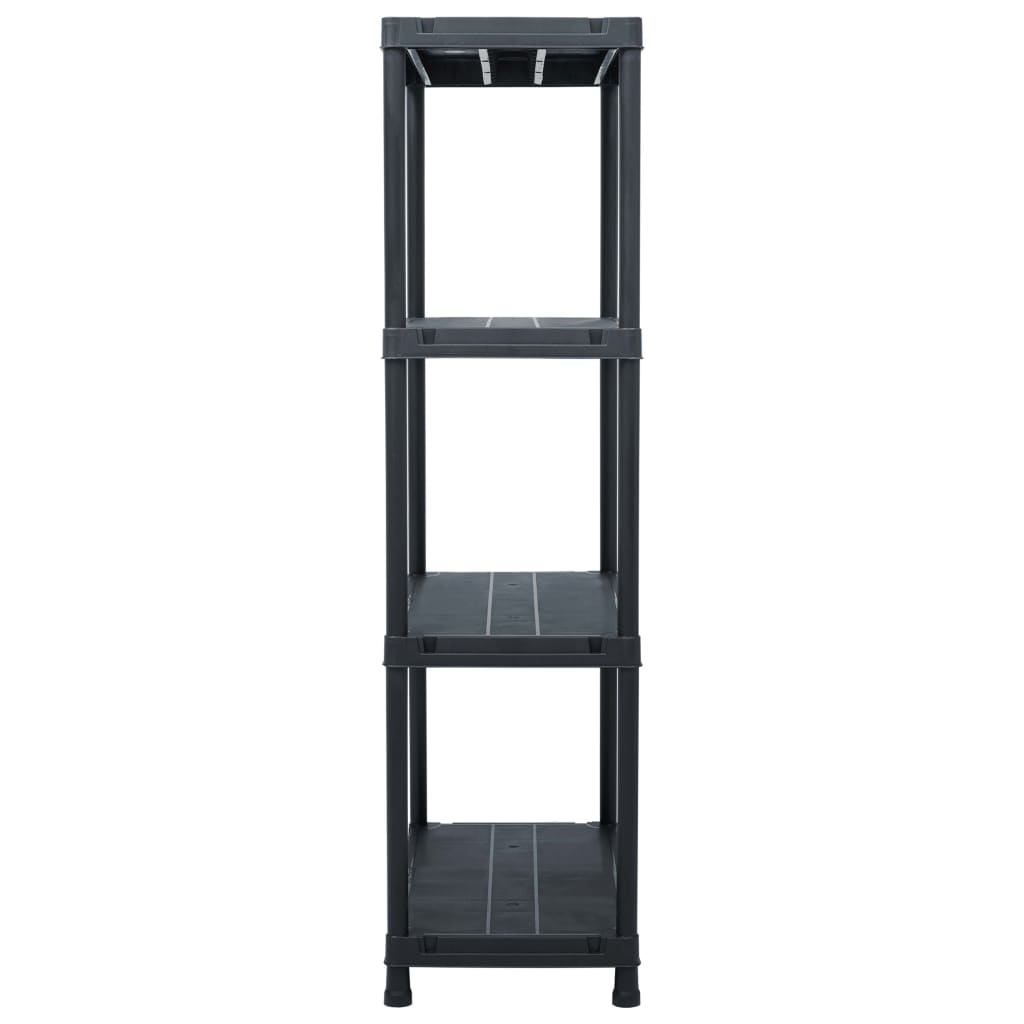 Scaffali 2 pz 60x30x138 cm Nero in Plastica