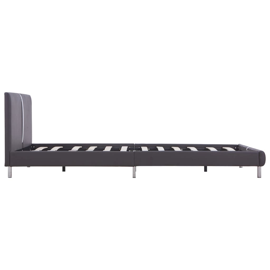 Giroletto senza Materasso Grigio Similpelle 140x200 cm