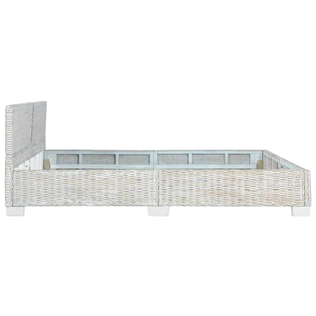Giroletto senza Materasso Grigio Naturale Vero Rattan 180x200cm