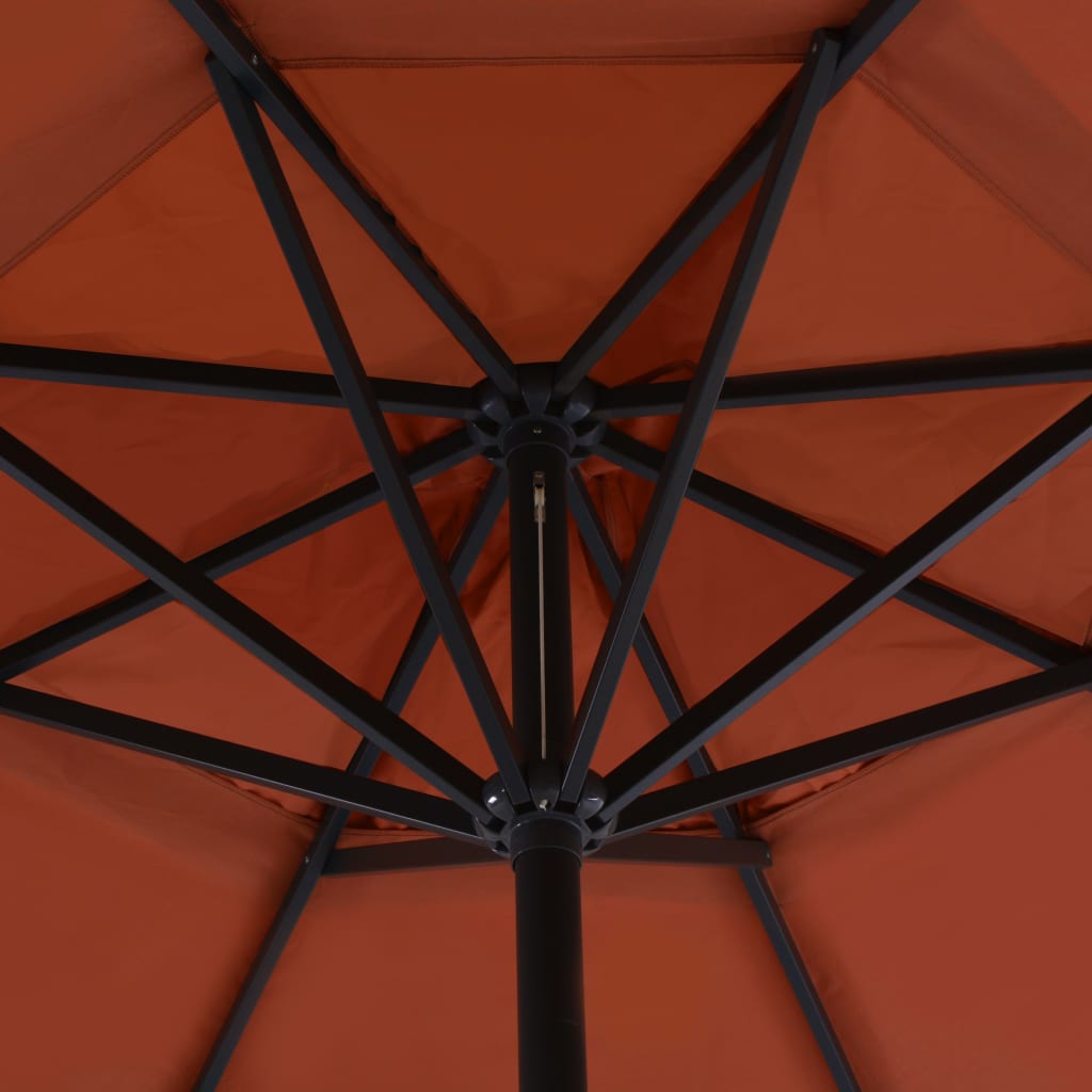 Ombrellone da Giardino con Base Portatile Terracotta