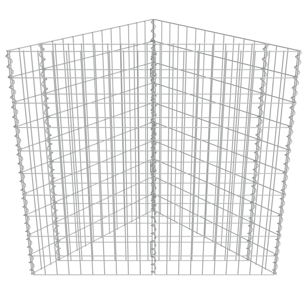 Gabbione Letto Rialzato in Acciaio Zincato 75x75x50 cm