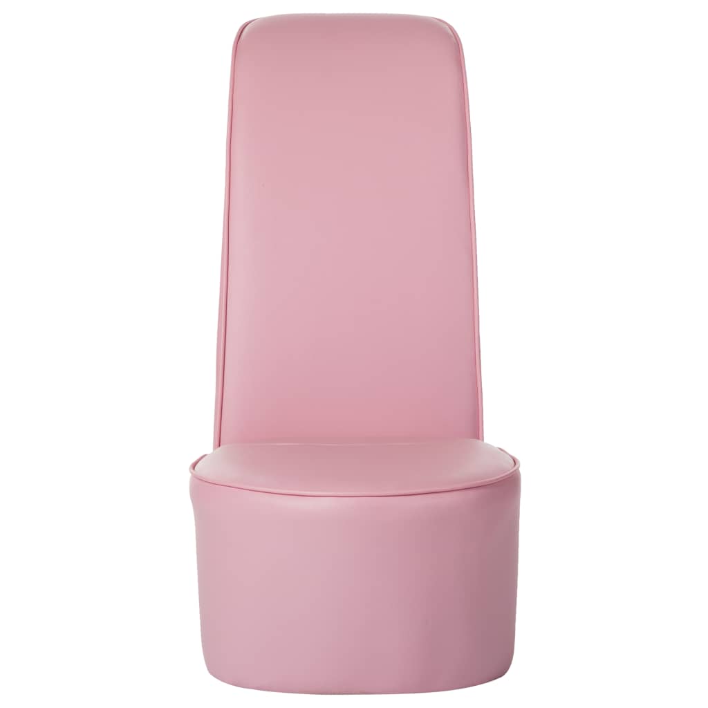 Poltrona a Forma di Scarpa con Tacco in Similpelle Rosa