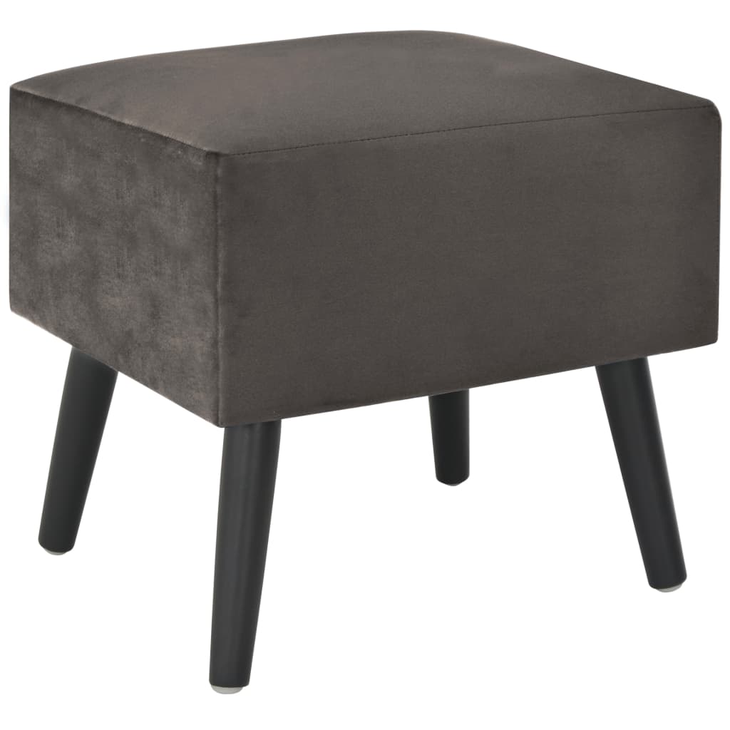 Comodini Grigi 2 pz 40x35x40 cm in Velluto