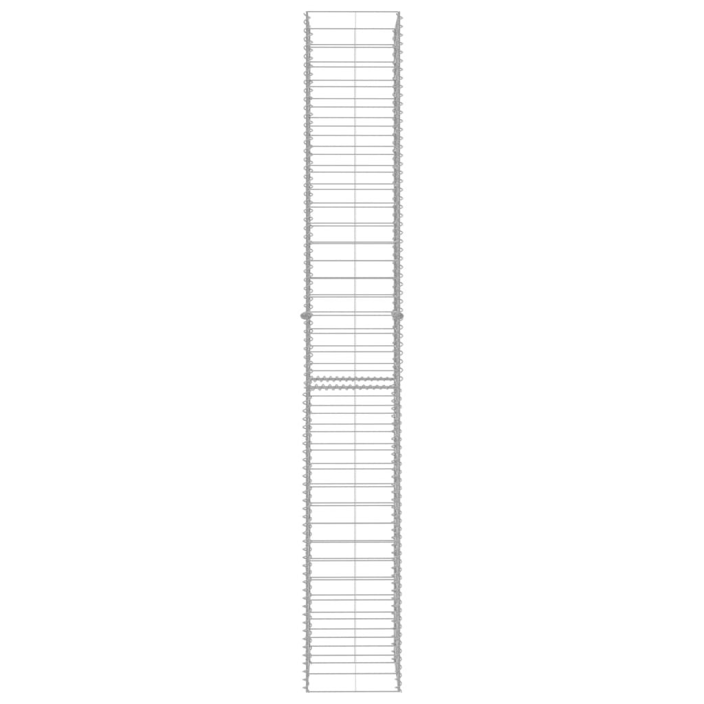 Gabbioni 3 pz in Acciaio Zincato 25x25x197 cm
