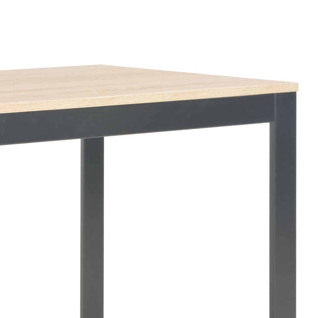 Scrivania per Computer Nera e Rovere 120x60x70 cm