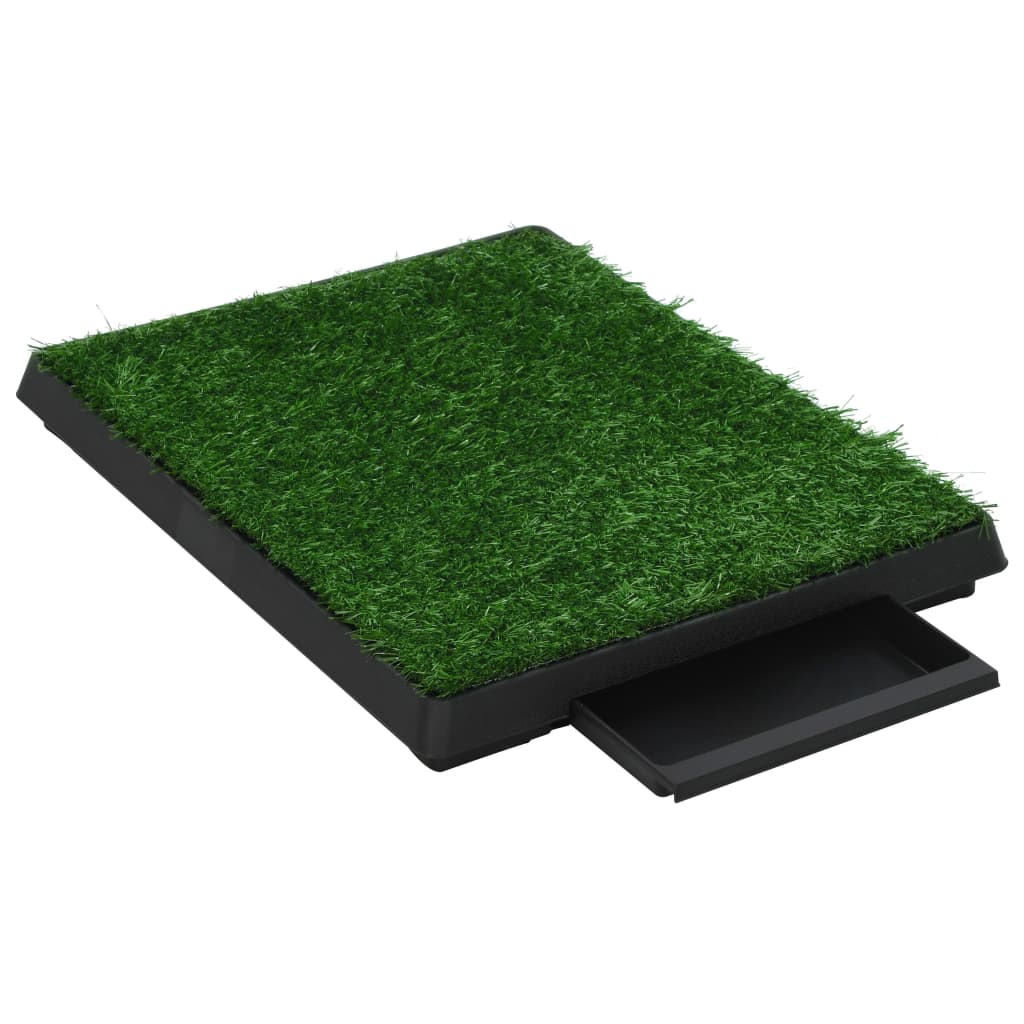 Toilette Animali 2pz Vassoio e Prato Finto Verde 63x50x7cm WC