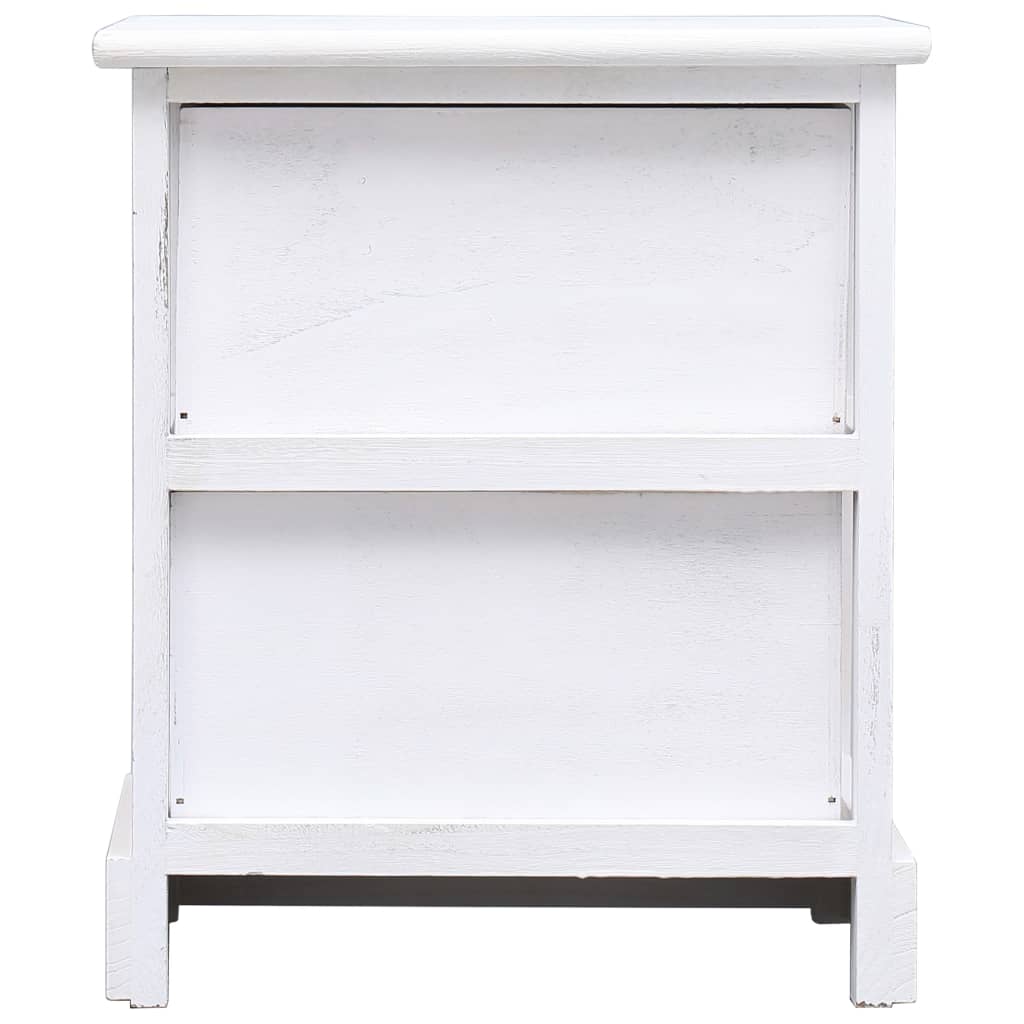 Comodini 2 pz Bianchi 38x28x45 cm in Legno di Paulownia
