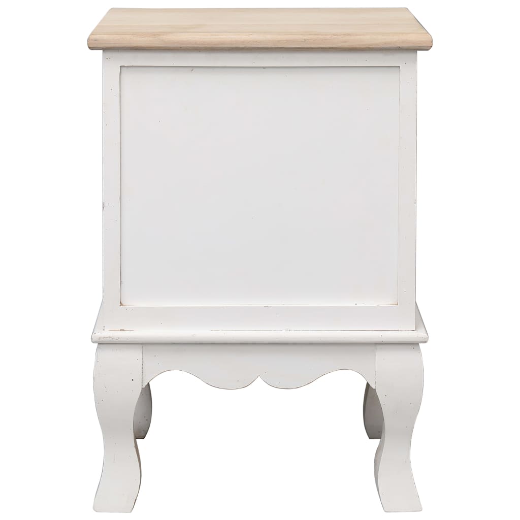 Comodini 2 pz 35x30x50 cm in Legno di Paulownia