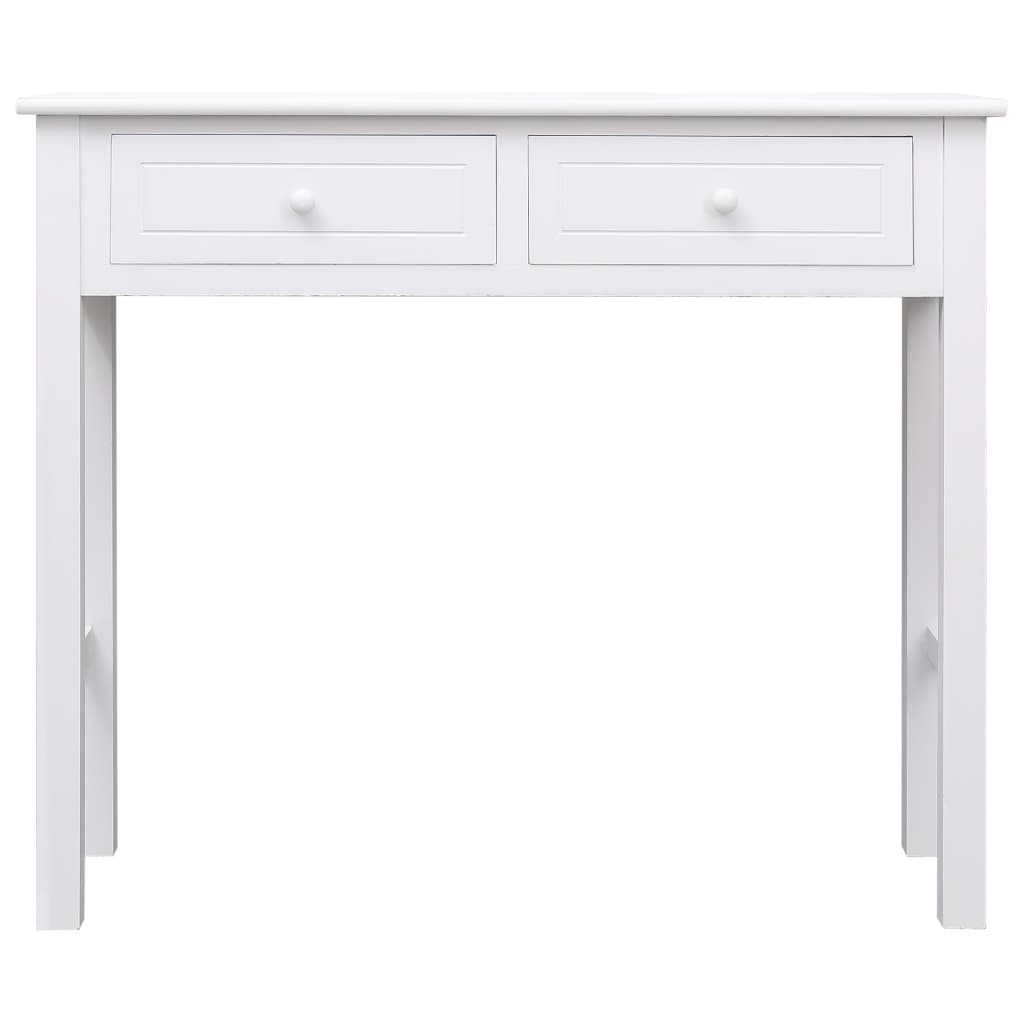 Tavolo Consolle Bianco 90x30x77 cm in Legno