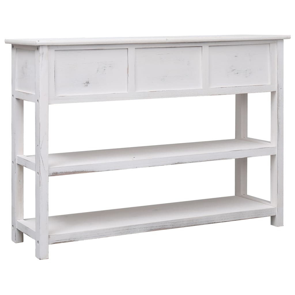 Credenza Stile Antico Bianca 115x30x76 cm in Legno