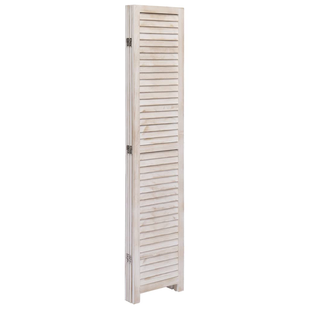 Divisorio a 4 Pannelli Bianco 140x165 cm in Legno