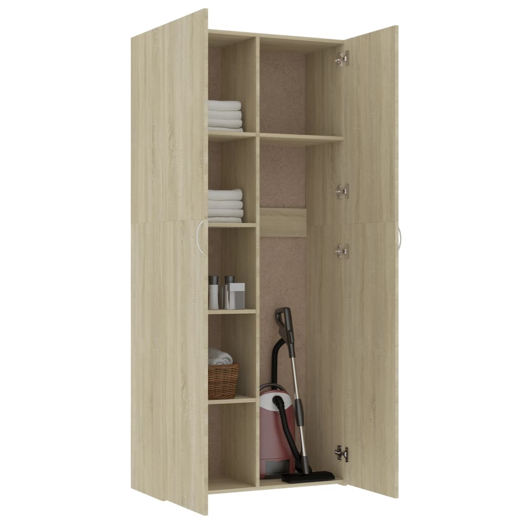 Armadietto Rovere Sonoma 80x35,5x180 cm in Legno Multistrato