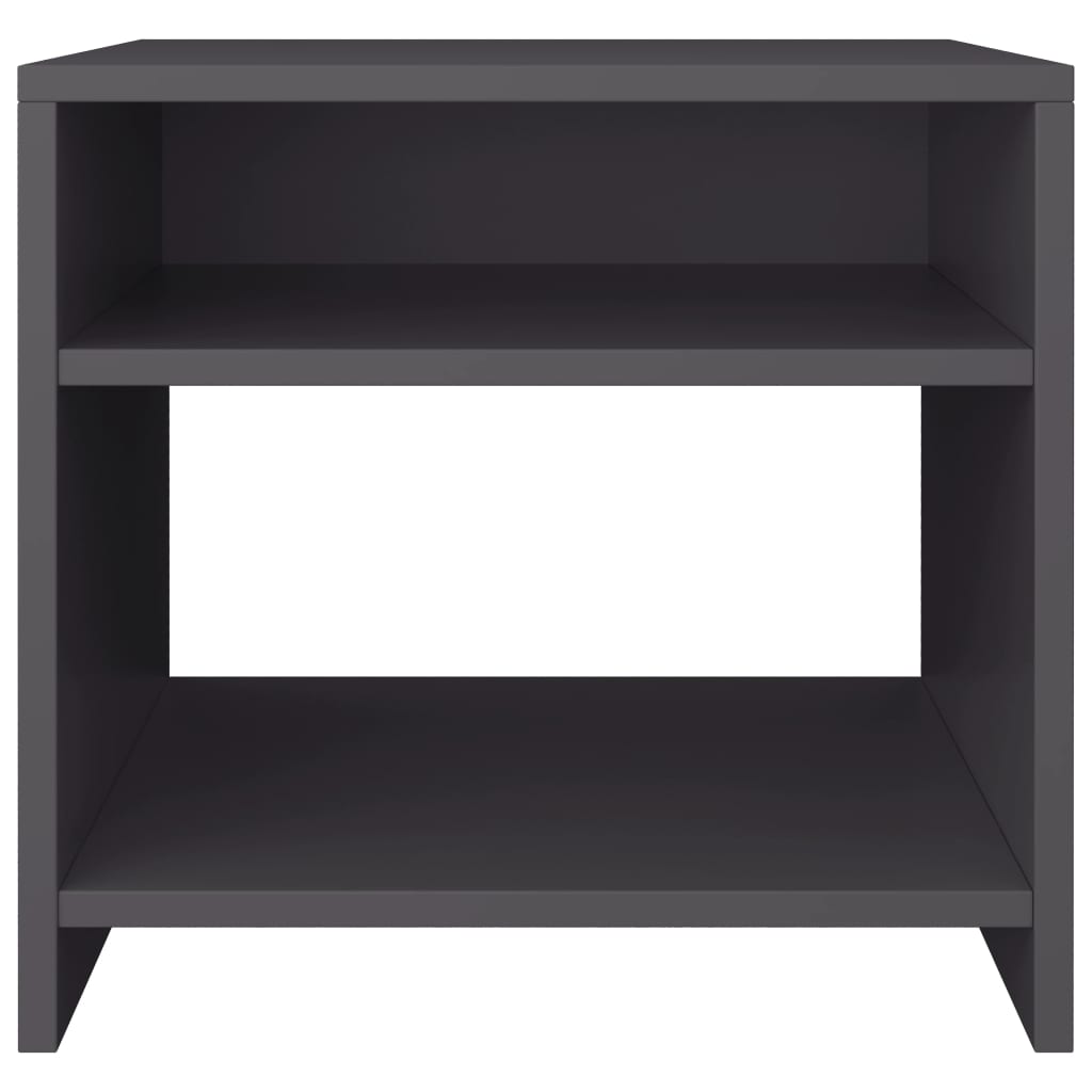Comodino Grigio 40x30x40 cm in Legno Multistrato
