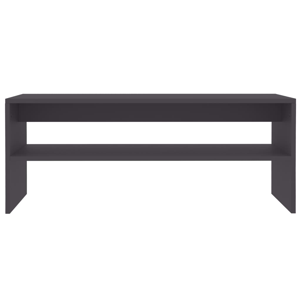Tavolino da Salotto Grigio 100x40x40 cm in Legno Multistrato