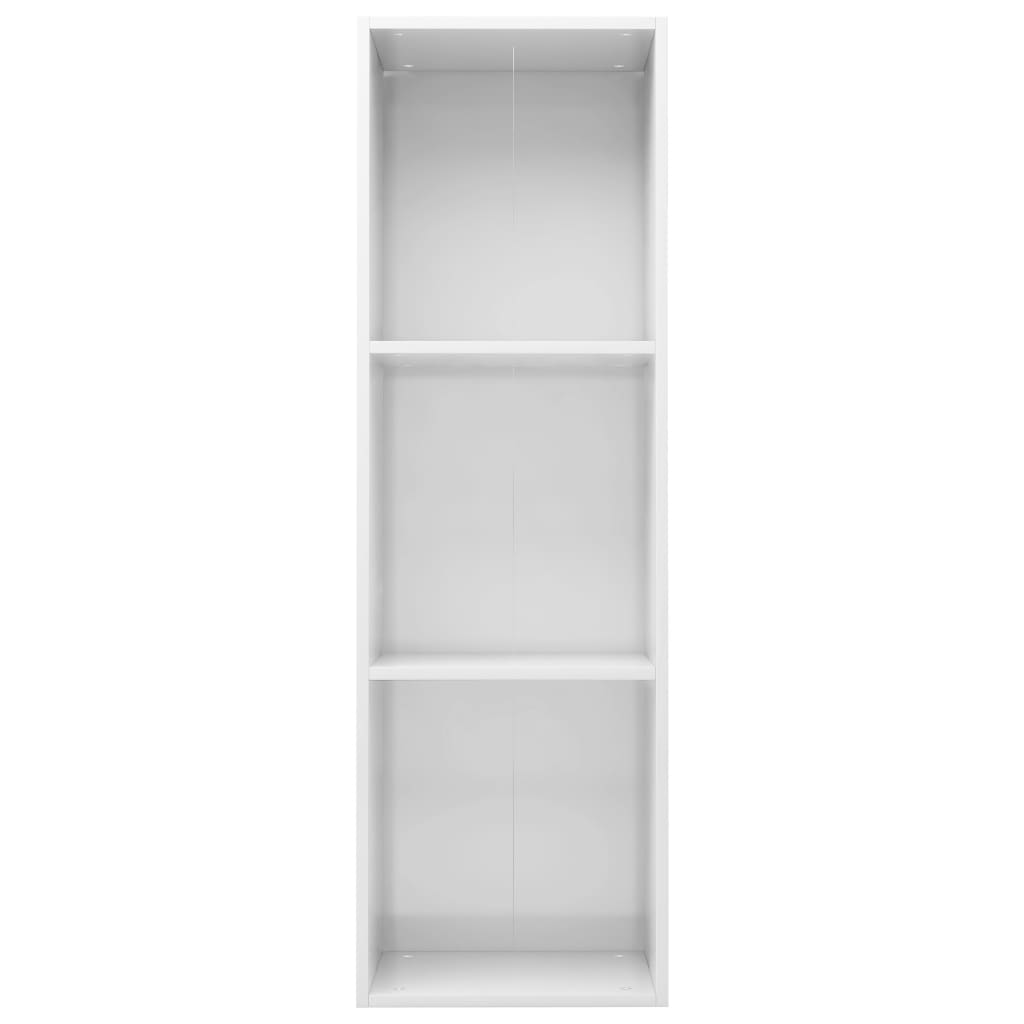 Libreria/Mobile TV Bianco Lucido 36x30x114 cm Legno Multistrato