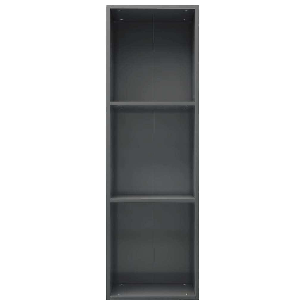 Libreria/Mobile TV Grigio Lucido 36x30x114 cm Legno Multistrato