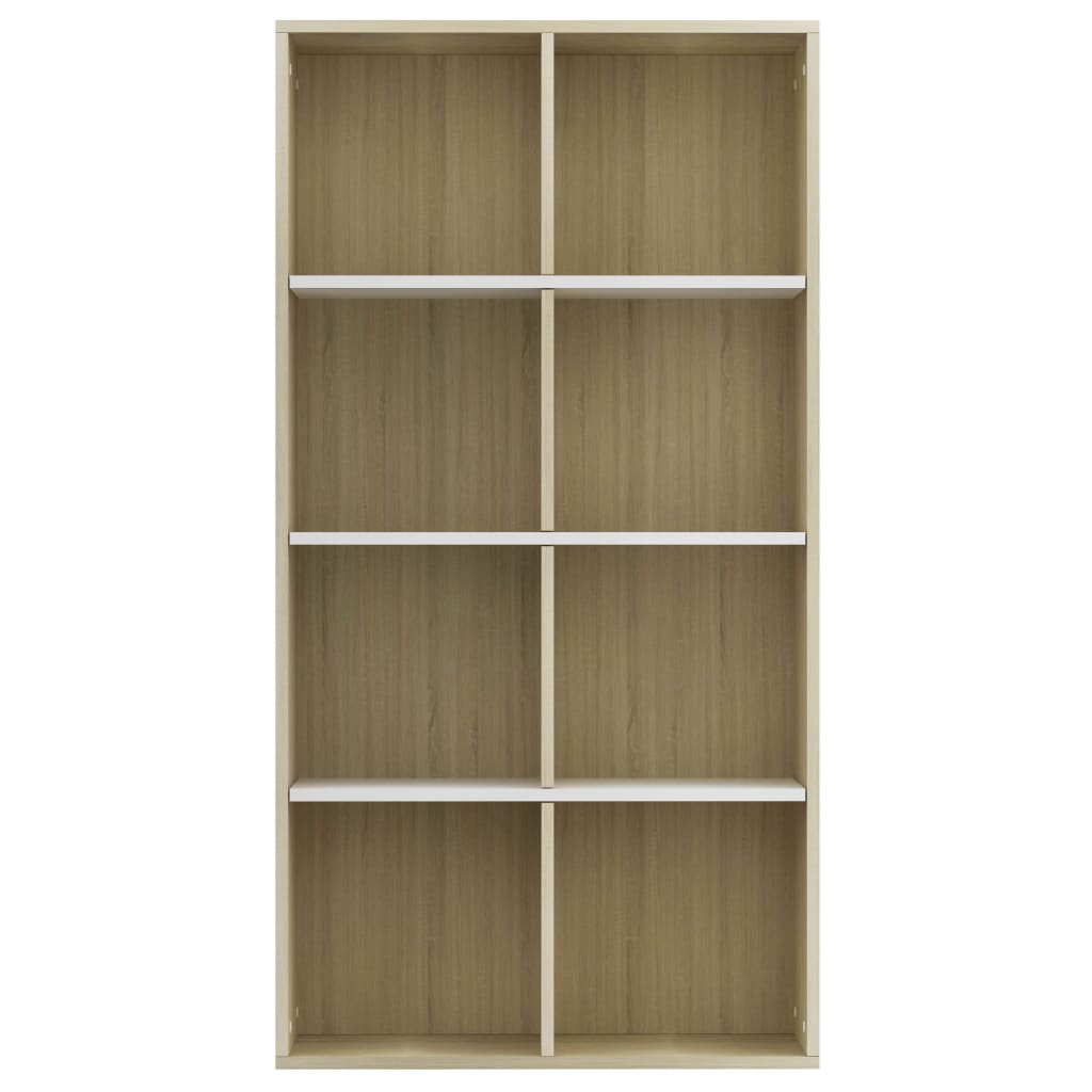 Libreria/Credenza Bianca Rovere Sonoma 66x30x130 cm Multistrato