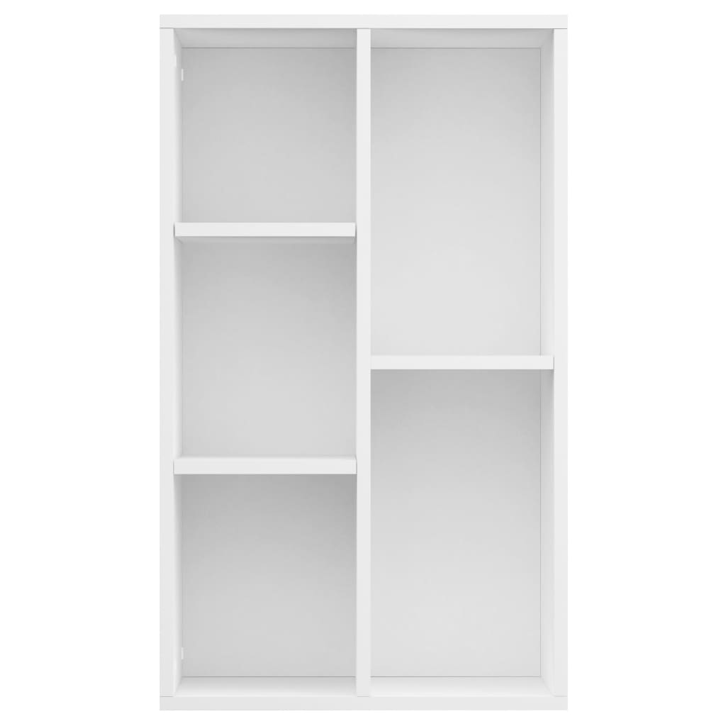Libreria/Credenza Bianca 50x25x80 cm in Legno Multistrato