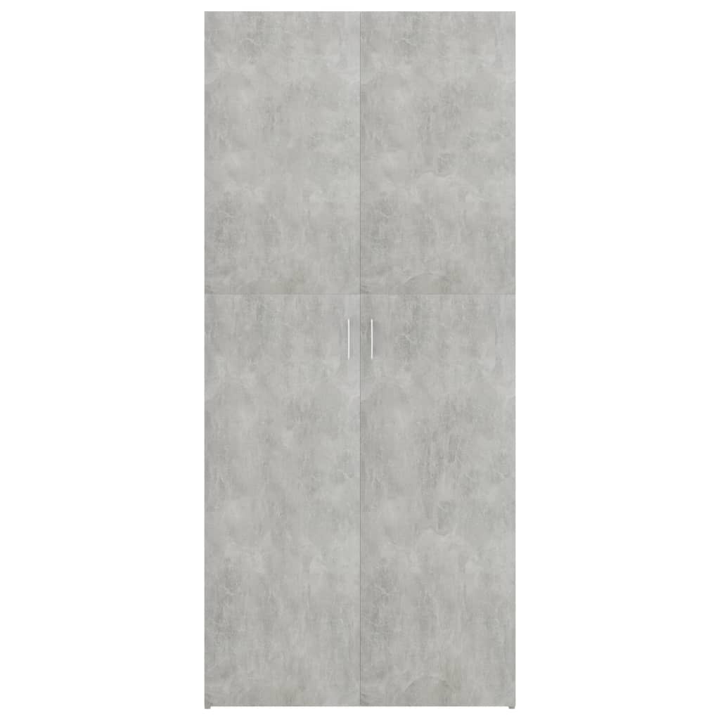 Scarpiera Grigio Cemento 80x35,5x180 cm in Legno Multistrato