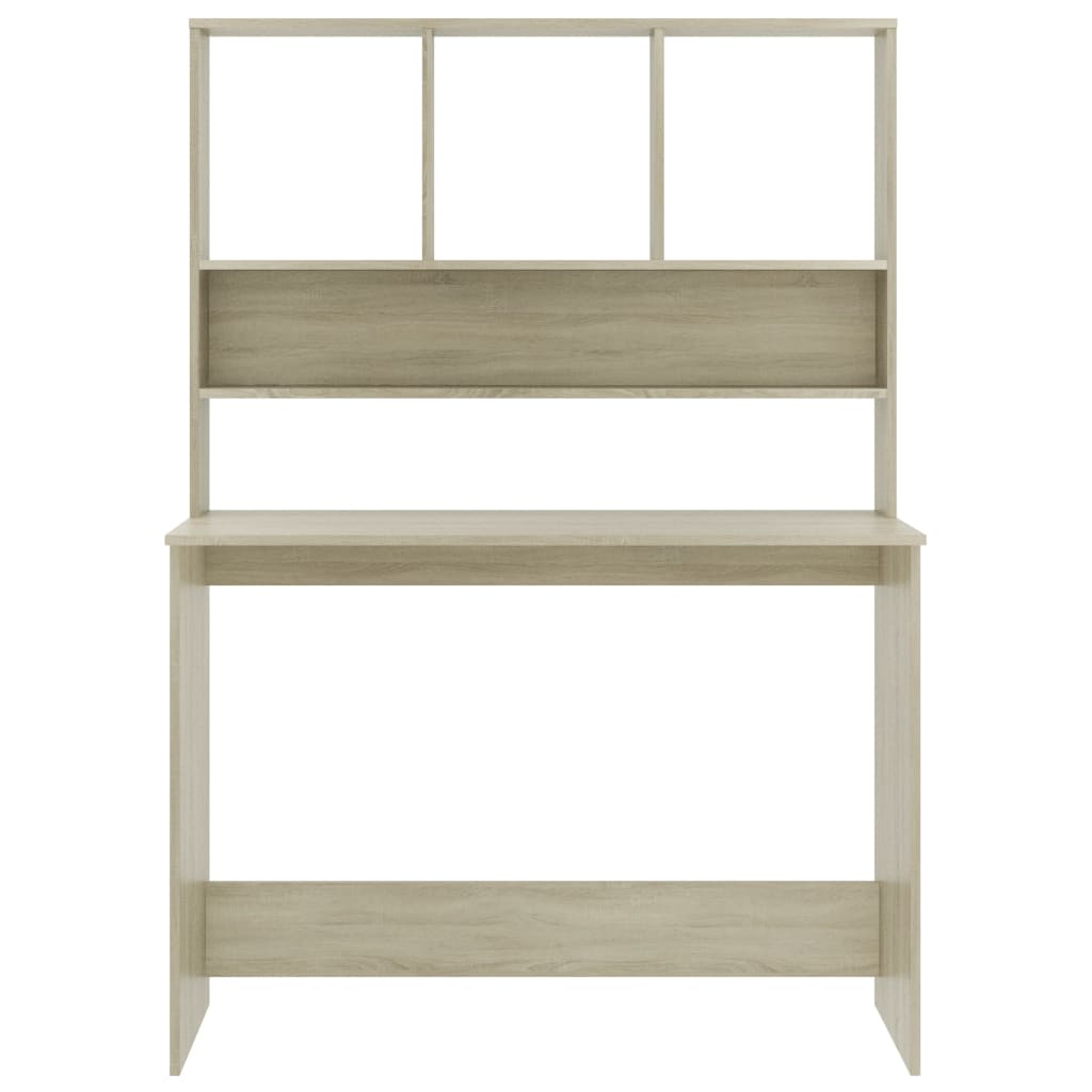 Scrivania e Ripiani Rovere Sonoma 110x45x157 Legno Multistrato