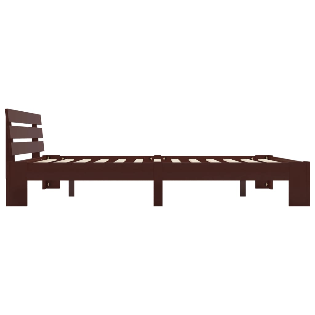Giroletto senza Materasso Marrone Scuro 140x200 cm in Pino