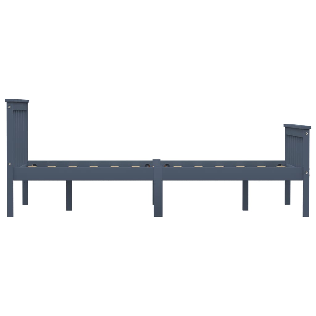 Giroletto senza Materasso Grigio 100x200 cm in Legno di Pino