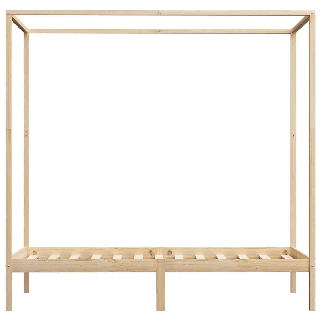 Giroletto con Baldacchino senza Materasso Legno Pino 90x200 cm