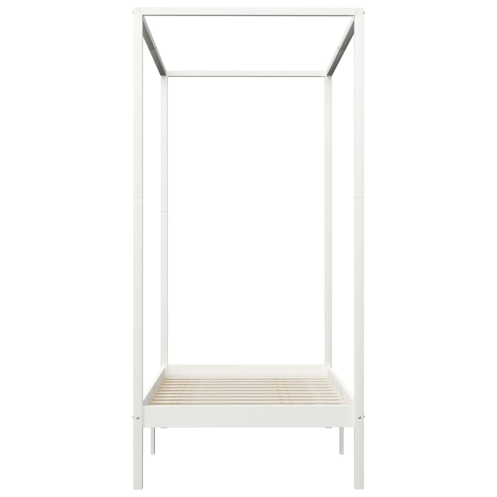 Giroletto Baldacchino senza Materasso 100x200 cm Legno Bianco