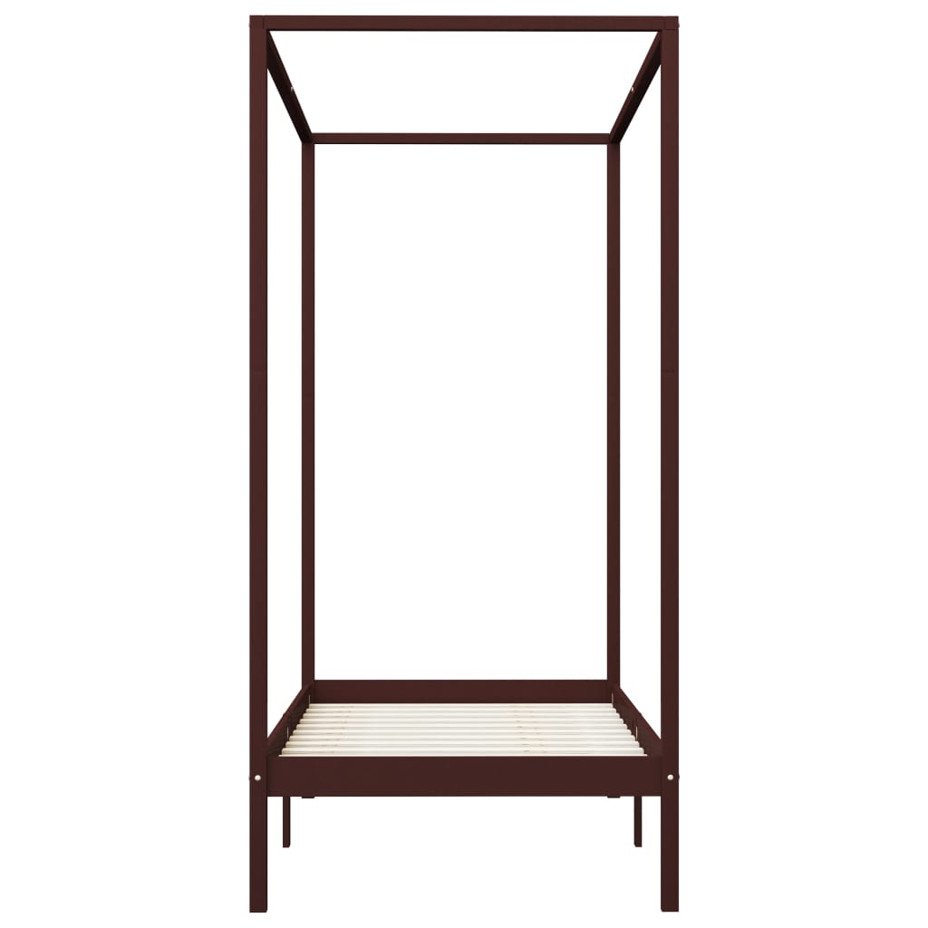 Giroletto Baldacchino senza Materasso Marrone Pino 100x200cm