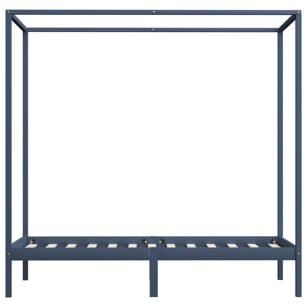 Giroletto Baldacchino senza Materasso 100x200 cm Legno Grigio